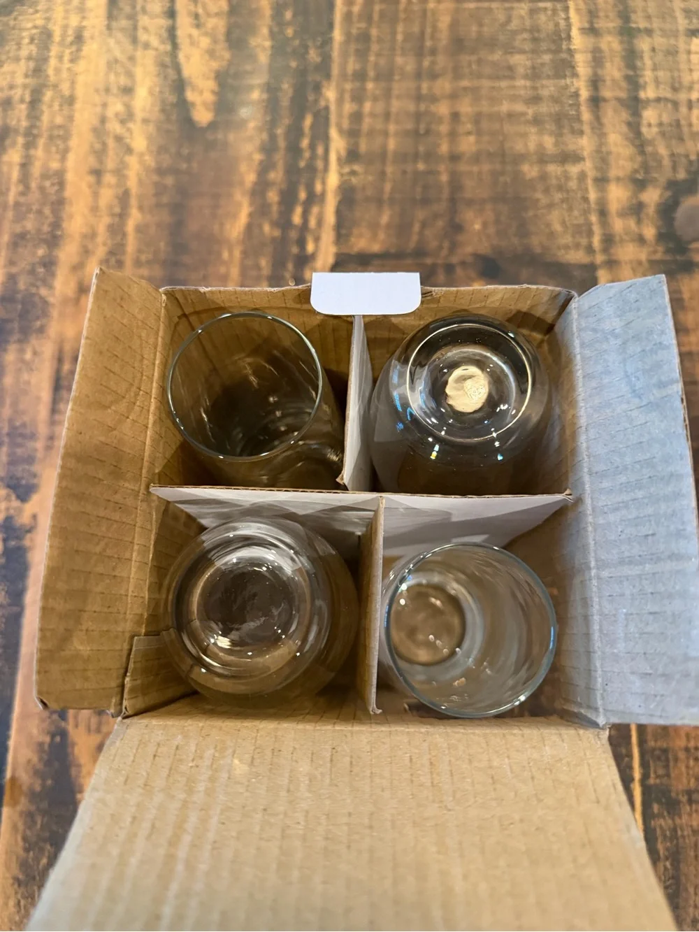 Park Lane White Stemless Flute Glasses Set of 4
